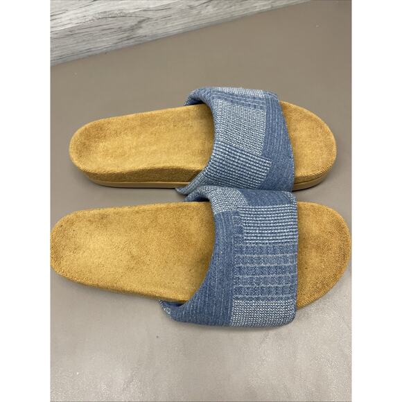 Commbi Patchwork Slides Women’s 11 Blue Comfortable Sandals - Picture 2 of 10